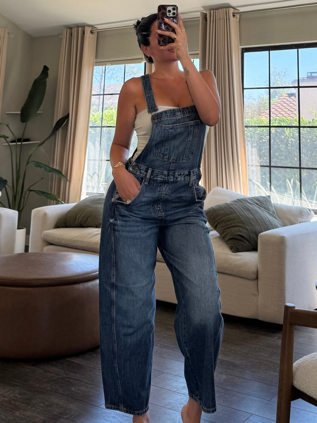 Mia Denim Overalls (Dark Denim)