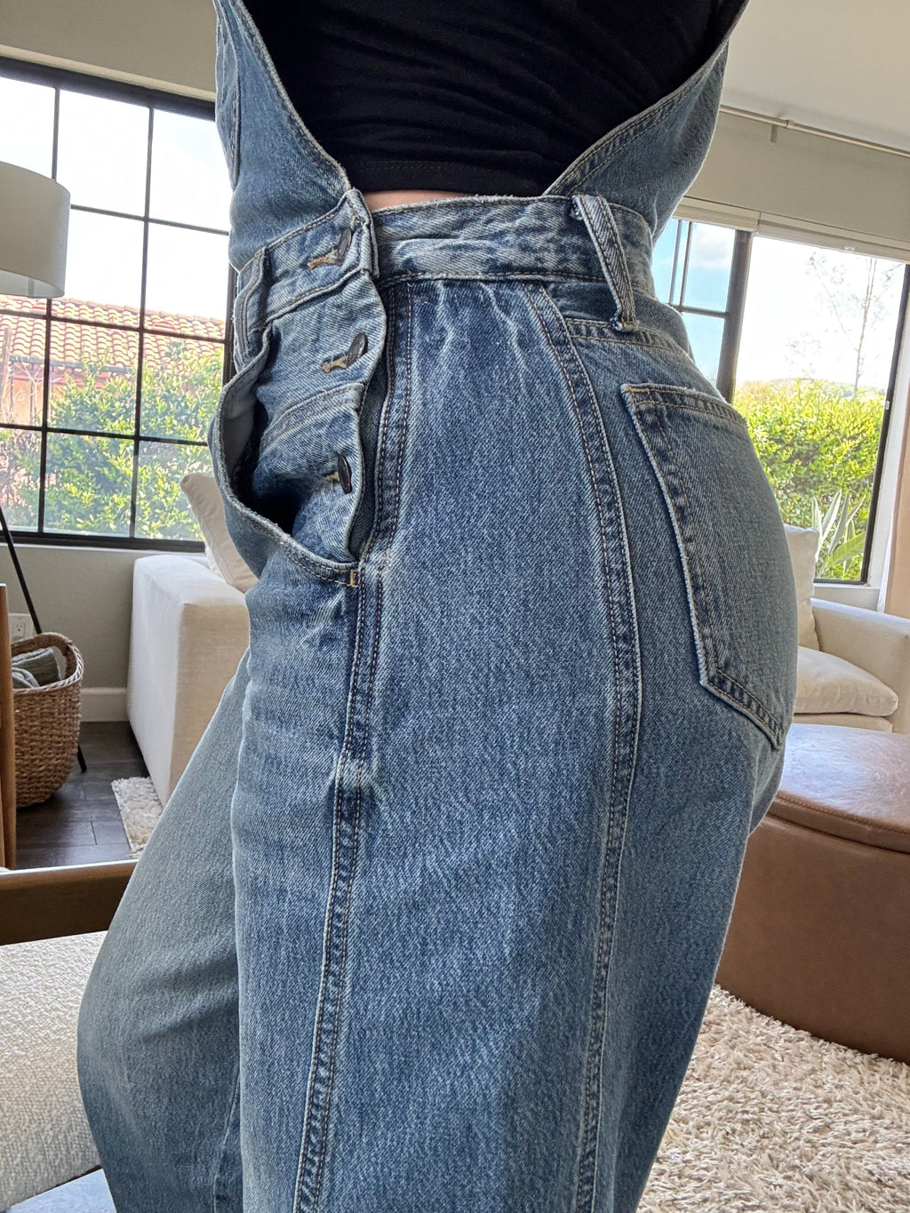 Mia Denim Overalls (Medium Denim)