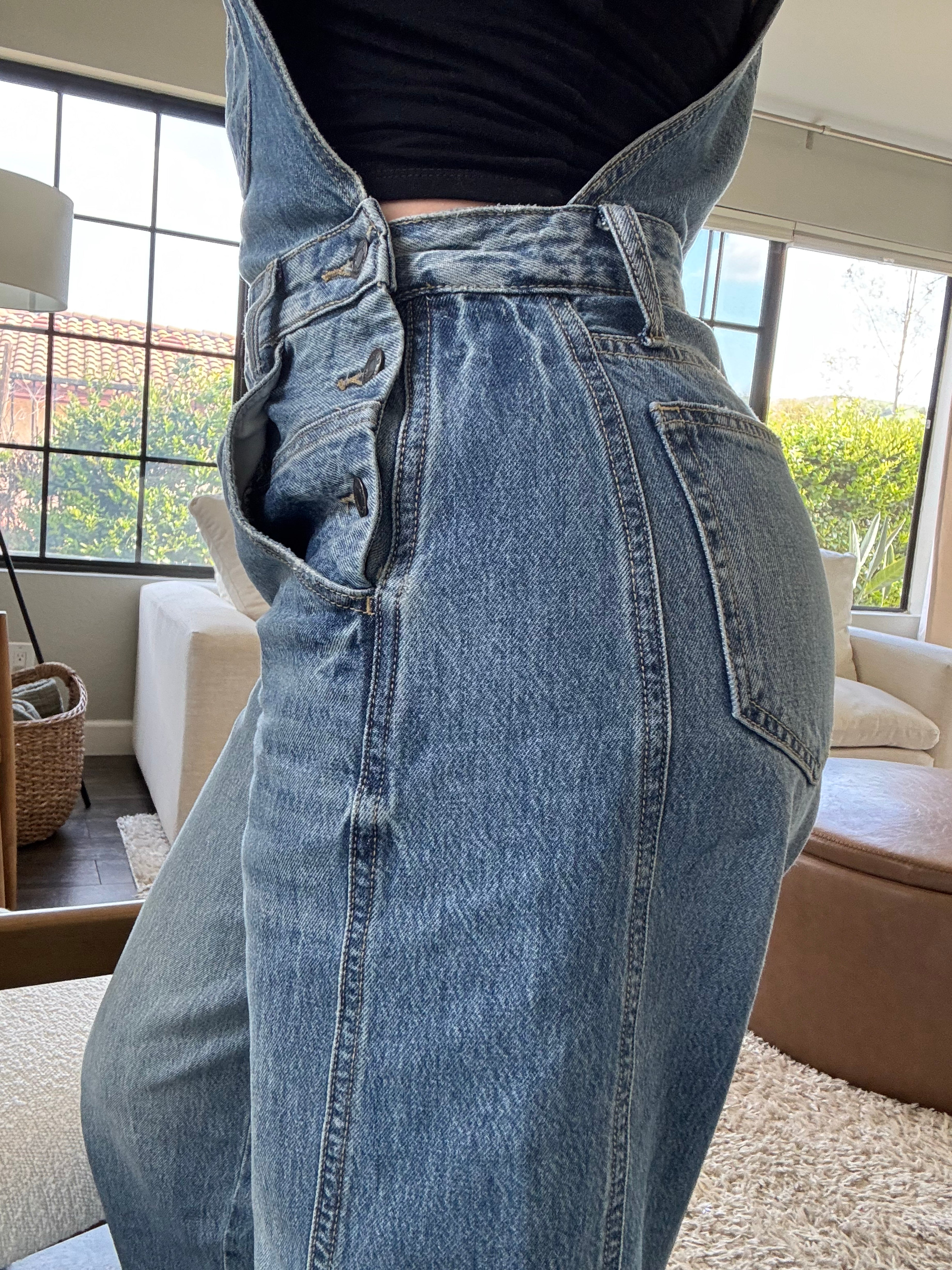 Mia Denim Overalls (Medium Denim)