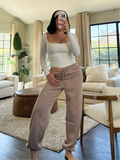Maria Oversized Jogger Pants (Mocha)